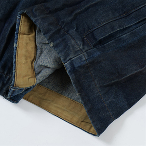 Blouson Bomber Homme Tendance Rétro <span class=keywords><strong>en</strong></span> <span class=keywords><strong>Jean</strong></span> Délavé Effet Acide, Style Punk avec <span class=keywords><strong>Peinture</strong></span> Pulvérisée Dégradée, Broderies Vintage, Style Urbain Éco-Responsable - Product Image 5