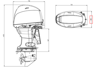 AIQIDI Moteur marin F60 4 temps EFI Moteur hors-bord Nouveaux moteurs à essence pour voiliers - Product Image 6