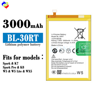BL-30RT Tecno W5 Lite W5 K7 K8 WX5 3.85V 3000毫安时BL30RT电池出厂价格 - Product Image 2
