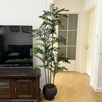Plantes artificielles de haute qualité en bambou, fougère et palmier certifiées UV, en plastique durable, pour l'intérieur et l'extérieur