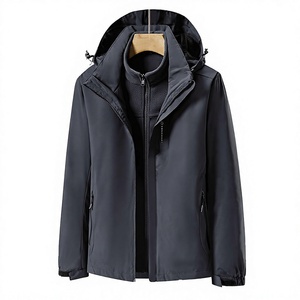 Unisex Soft Shell <b>Jacket</b> With Hood Zip Fly Water Resistant Polyester Outdoor Autumn Wear Regular Fit Front Logo Solid Color - Product Image 1