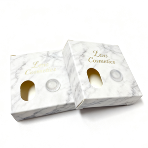 Boîtes de lentilles de <span class=keywords><strong>contact</strong></span> noires au prix d'usine, boîtes d'emballage de luxe pour lentilles imprimées en couleur, boîte cosmétique en papier blanc - Product Image 3