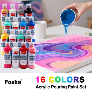 Office and School Supplies Easily Washable High Flow Acrylic Pour Art <strong>Paint</strong> with Premium Pigments Packed <strong>in</strong> Easy-squeeze <strong>Bottle</strong> - Product Image 2