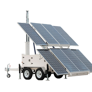 Remorque sur mesure alimentée par panneaux solaires avec onduleur à onde sinusoïdale pure, contrôleur MPPT, batterie au plomb-acide, éclairage LED et télécommande - Product Image 2