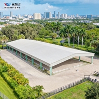 Salle d'entraînement équestre modulaire en acier, arène d'équitation intérieure à bas prix, structure en acier, construction rapide