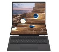Zenbook DUO UX8407AA Laptop Layar Ganda 14-Inci X7 358H LPDDR5X RAM 1TB NVMe SSD Intel Arc Terintegrasi