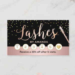 Carta moderna di marmo del nero di <span class=keywords><strong>tipografia</strong></span> dell'oro di rosa 325 GSM d'avanguardia della carta di perforazione di fedeltà delle ciglia Creative dei chiodi - Product Image 2