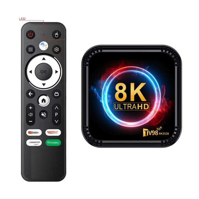 2026 Newest TV98 RK3528 Quad Core Android 13.0 8K Smart TV Box Dual-Band WiFi BT5.0 2GB/4GB RAM 16GB-64GB ROM Options