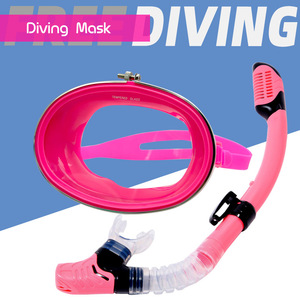 Ensemble masque de plongée et tuba, système de respiration entièrement sec, pour adulte, une seule fenêtre, verre trempé, silicone, équipement de sports nautiques - Product Image 4