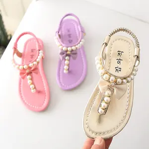 2021 बच्चों के जूते गर्मियों आकस्मिक फैशन फैंसी मोती डिजाइन बच्चों लड़कियों सैंडल