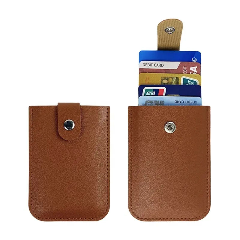 OEM & ODM dompet kartu kredit multifungsi, dompet penyimpan kartu kredit Ultra tipis portabel tumpuk tarik keluar