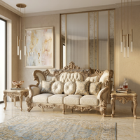 Ensemble de canapés Majlis arabes de luxe, structure en bois massif sculpté, canapé rembourré en velours pour villas, hôtels et projets FF&E