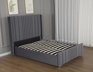 <span class=keywords><strong>Lit</strong></span> Plateforme Moderne Willsoon Queen <span class=keywords><strong>de</strong></span> Luxe Européen avec Rangement Coffre Rembourré en Velours et Tête <span class=keywords><strong>de</strong></span> <span class=keywords><strong>Lit</strong></span> Verticale Capitonnée pour Chambre à Coucher - Product Image 4