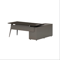 Bureau de direction en bois personnalisable, bureau administratif moderne en forme de L haut de gamme, bureau de direction ergonomique