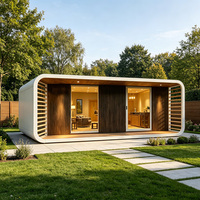 Pod Kerja Prefabrikasi Apple Office Cabin Berkinerja Tinggi dengan Sistem HVAC untuk Penggunaan di Halaman Belakang Perusahaan Modern
