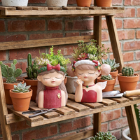 Pot de fleurs succulentes de Noël de 7 pouces avec œil fermé, trou de drainage, artisanat original, populaire, pour la maison et le bureau