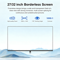 Moniteur de jeu incurvé 32 pouces 160Hz 144Hz 1ms 380x2160, dalle IPS rapide, faible lumière bleue, 300 cd/m²
