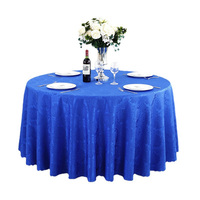 Nappe ronde jacquard damassée faite à la main à motif floral en polyester tissé pour la maison, les mariages, les buffets, les fêtes et les centres de villégiature