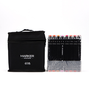 Fabricant Ensemble <span class=keywords><strong>de</strong></span> stylos marqueurs à base d'alcool <span class=keywords><strong>Encre</strong></span> indélébile Multi Color Sketch Dual Tips Marker Pens with Canvas Bag - Product Image 5