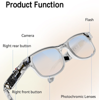 Lunettes Intelligentes Tendance avec Caméra 8MP 1200P Anti-tremblement, Wi-Fi, Étanche IPX-5, Chargement Magnétique, Assistant Vocal ChatGPT et IA Intelligente 2026
