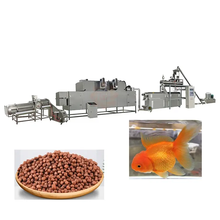 Fish Food Manufacturing Machine Floating Fish Feed Mill Pellet Extruder Making Machine