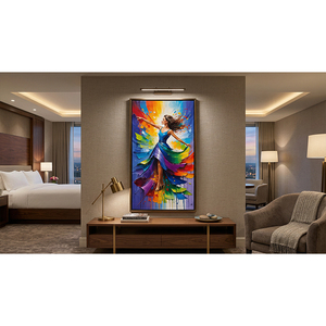 Colorful Abstract Dancer Oil <b>Painting</b> on Canvas Modern Figure Wall Art Large Artwork <b>for</b> Living Room Decor - Product Image 3