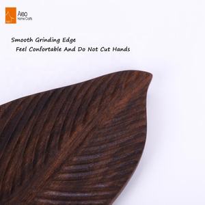 Bandeja de madera de hojas para decoración del hogar, juego de platos de café y té, decoración de mesa para salón, comedor, venta al por mayor - Product Image 4