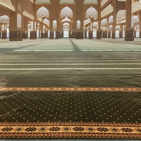 Rouleaux de moquette personnalisés pour églises et congrès, tapis de prière turc pour mosquées, tuftés à la machine, motif floral, en nylon antidérapant
