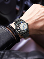 Nuevo Modelo de Reloj de Cuarzo de Lujo para Hombre, Correa de Cuero, Caja de Aleación, Esfera de Cristal, Movimiento Hangzhou, Puntero