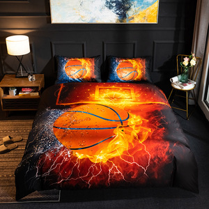 Wholesale 3pcs Polyester <strong>Bedding</strong> Set Sports Series Customization Designs Duvet Cover Set with 2pcs Pillowcase - Product Image 3