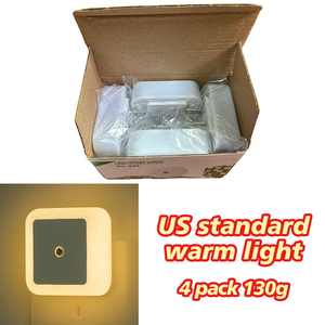 Luz de noche de inducción <span class=keywords><strong>LED</strong></span> blanca moderna, <span class=keywords><strong>Sensor</strong></span> inteligente enchufable, dormitorio cuadrado, mesita de noche, Material de PC, cuerpo de lámpara al por mayor - Product Image 6