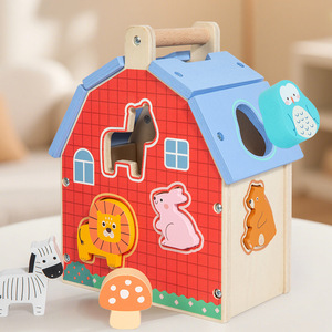 Giocattolo Educativo <span class=keywords><strong>Montessori</strong></span> Ecologico in Legno con Forme di Animali da Abbinare, con Maniglia per il Trasporto, per Bambini da 2 a 4 Anni - Product Image 3