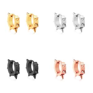 Pendientes de Aro de Acero Inoxidable con Diseño Hip Hop para Hombre/Mujer, Regalo para Fiesta - Product Image 1