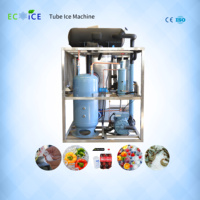 Machine à glace en tubes de 5, 10 et 15 tonnes pour la fabrication de glace cristalline, idéale pour les boissons fraîches, la conservation des fruits de mer et la pêche.