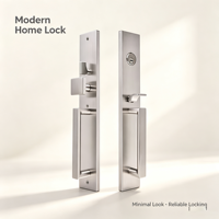 Poignée de porte American Standard Gripset en acier inoxydable SUS304 avec cylindre simple et pêne dormant pour porte d'entrée