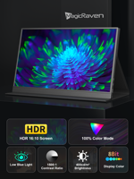 Moniteur portable IPS HDR 17.3 SRGB rétroéclairé OLED 4K UHD de 100% pouces avec USB-C pour le hub pour les jeux et les affaires Commandes en gros personnalisées