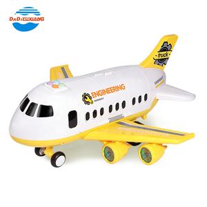 แรงเสียดทานเรือบรรทุกเครื่องบินของเล่นเครื่องบินและชุดรถเด็กของเล่นเครื่องบินขนส่งใหม่ของเล่นที่มีแสงและเพลง - Product Image 4