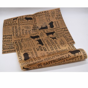 Papier sandwich enduit de <span class=keywords><strong>cire</strong></span> de qualité alimentaire imprimé avec logo personnalisé Papier anti-graisse spécial face unique - Product Image 4