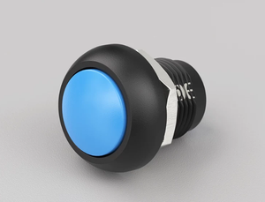 12mm עמיד למים IP65 מתג לחצן ניילון 250V 2A LED מואר בדרך כלל ידית אופנוע פתוחה - Product Image 3
