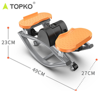 Stepper de fitness à domicile TOPKO avec écran LCD et bandes de résistance, compteur numérique, stepper cardio portable et silencieux