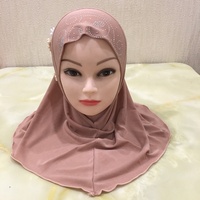 Hijab personnalisé écharpe ethnique châles filles Six fleurs arabe vente en gros Hijabs musulmans pour les enfants