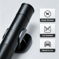 Mini marteau de sécurité 2 en 1 pour voiture, brise-vitre en acier tungstène, coupe-ceinture de sécurité caché, outil d'évacuation d'urgence portable pour véhicule