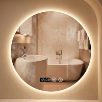Miroir intelligent de salle de bain à LED avec écran tactile, anti-buée, éclairage intégré, design moderne, indice de protection IP44, miroir intelligent mural pour salle de bain