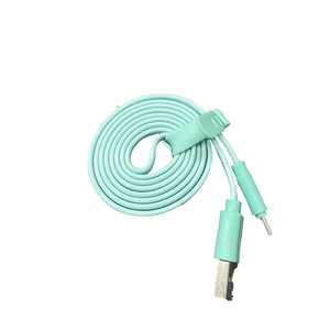 สายดาต้าแบบแบน Type C-type C Micro USB 1 เมตร ชาร์จเร็ว สำหรับโทรศัพท์มือถือ ปลอกหุ้ม TPE สีสันสดใส - Product Image 5