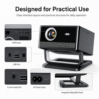 Proyector Inteligente GTV Nativo 1080P 350 ANSI Lúmenes Sistema Google TV Enfoque Automático Corrección Keystone Proyector de Cine en Casa