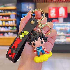 Nouveau design 3D PVC japonais dessin animé Anime <span class=keywords><strong>porte</strong></span>-clés <span class=keywords><strong>clé</strong></span> de voiture pendentif mignon <span class=keywords><strong>Goku</strong></span> <span class=keywords><strong>porte</strong></span>-clés - Product Image 6