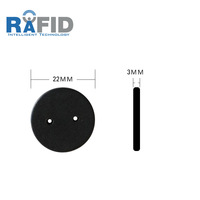 Tag RFID PPS untuk Laundry 22mm T5577 EM4305 NFC Coin Token Tahan Suhu Tinggi untuk Manajemen Cucian Industri
