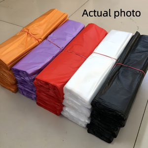 ถุงช้อปปิ้ง PE สีสันสดใส ราคาถูก พิมพ์ลายกราเวียร์ ใส่โลโก้เองได้ ถุงใส่ของแบบเสื้อยืด สำหรับร้านขายของชำ - Product Image 1