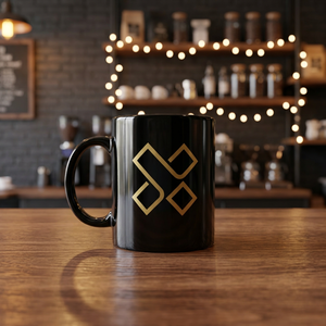 Black ceramic coffee mug Printed ceramic <b>tea</b> cup Custom ceramic mug Black print coffee cup Ceramic mug for <b>tea</b> - Product Image 1