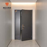 Portes coupe-feu en acier Mexin, vente directe usine, pour hôpitaux et supermarchés, design moderne en fibre de verre, cloison métallique sécurisée